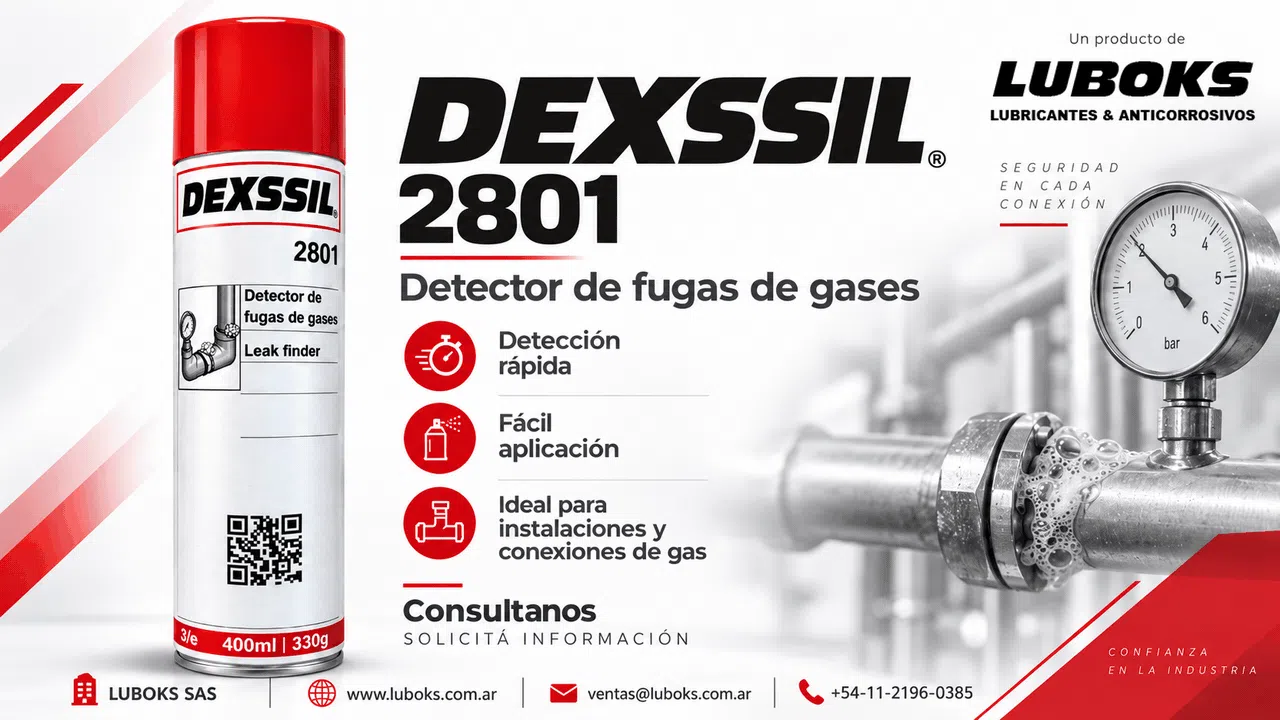 DEXSSIL 2801 detector de fugas de gases: detección rápida, fácil aplicación y consulta a LUBOKS